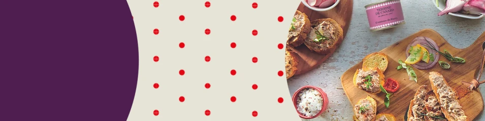 Terrine. Rillettes. Sauces. Pesto.