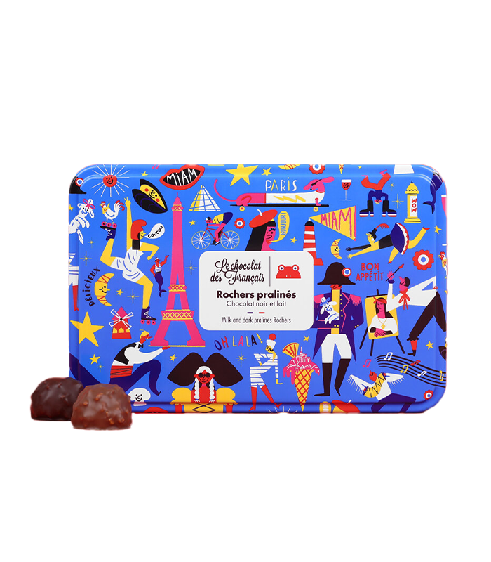 France 15 milk & dark pralines Rochers