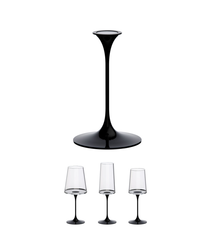 Черно столче за чаша Trebonn Split Glass