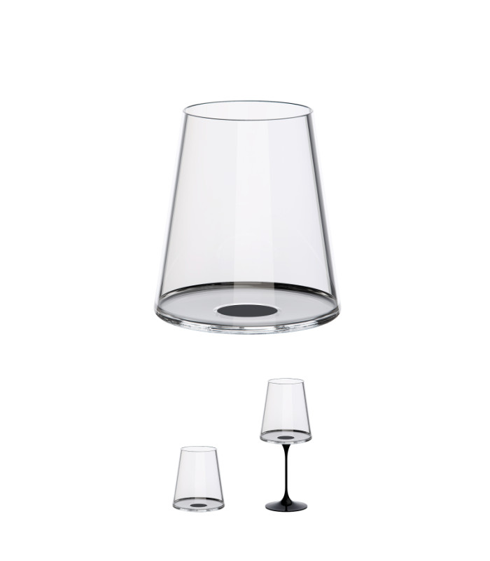 Чаша за червено вино Trebonn Split Glass tumbler Черна 2 бр.