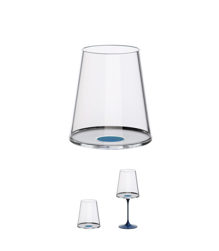 Чаша за червено вино Trebonn Split Glass tumbler Синя 2 бр.