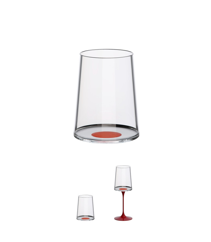 Чаша за бяло вино Trebonn Split Glass tumbler Червена 2 бр.