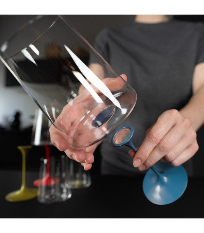 Чаша за бяло вино Trebonn Split Glass tumbler Синя 2 бр.