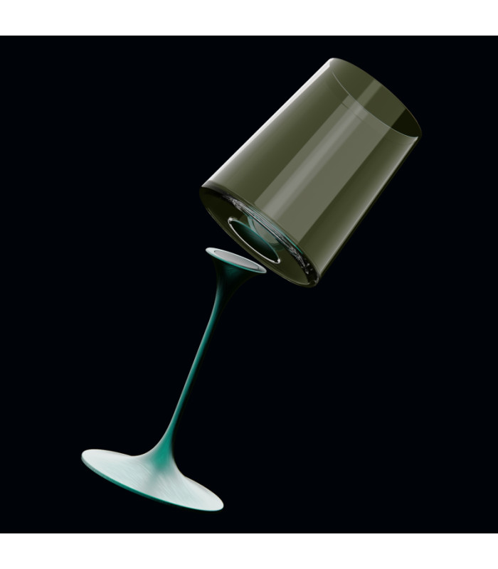 Чаша за червено вино Trebonn Split Glass tumbler Зелена 2 бр.