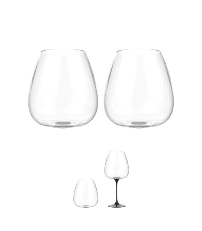 Чаша Split Glass Trebonn Collezione Langhe Черна 2 бр.