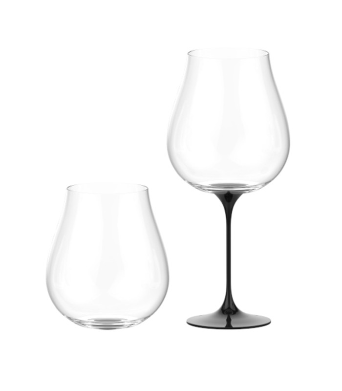 Чаша Split Glass Trebonn Collezione Origini Dolomiti черна 2 бр.