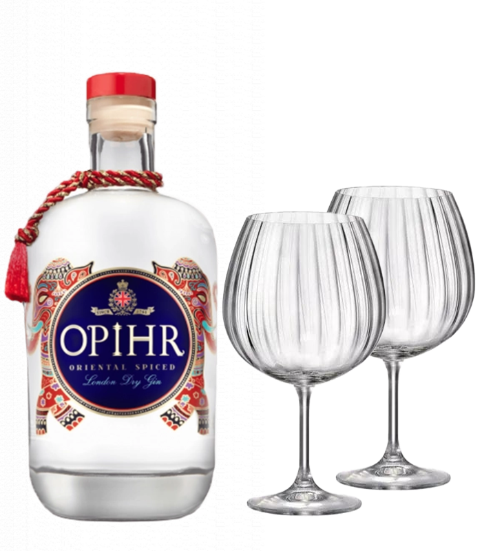 Opihr Oriental Spiced Gin 42.5% + 2 Bohemia GIN Glasses