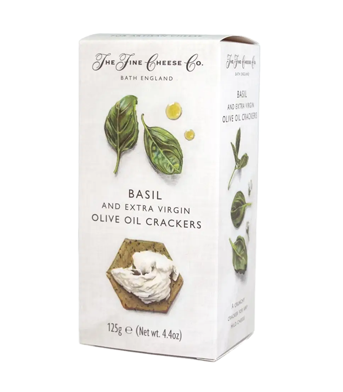 English crackers with extra virgin olive oil and basil