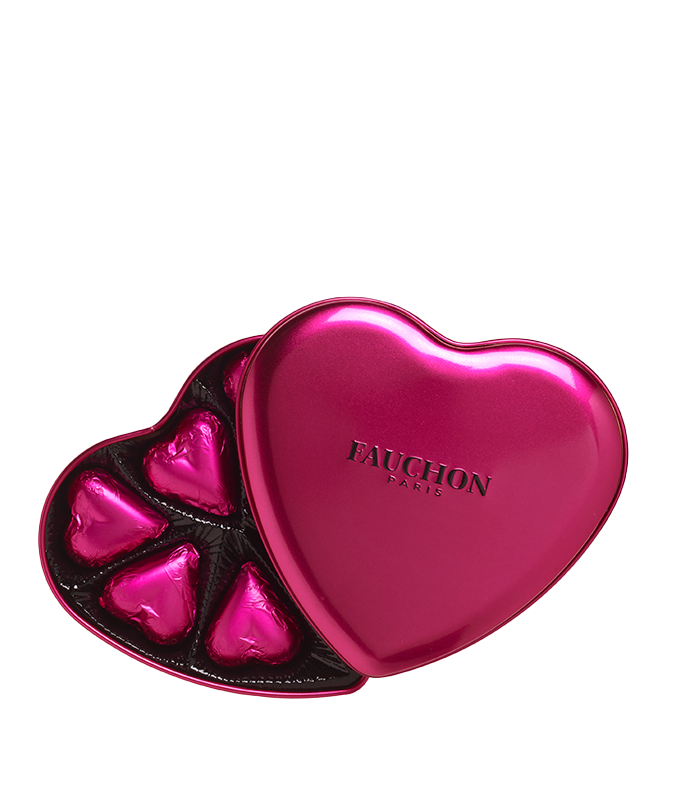 Fauchon Chocolate 7 Hearts Milk Heart Box