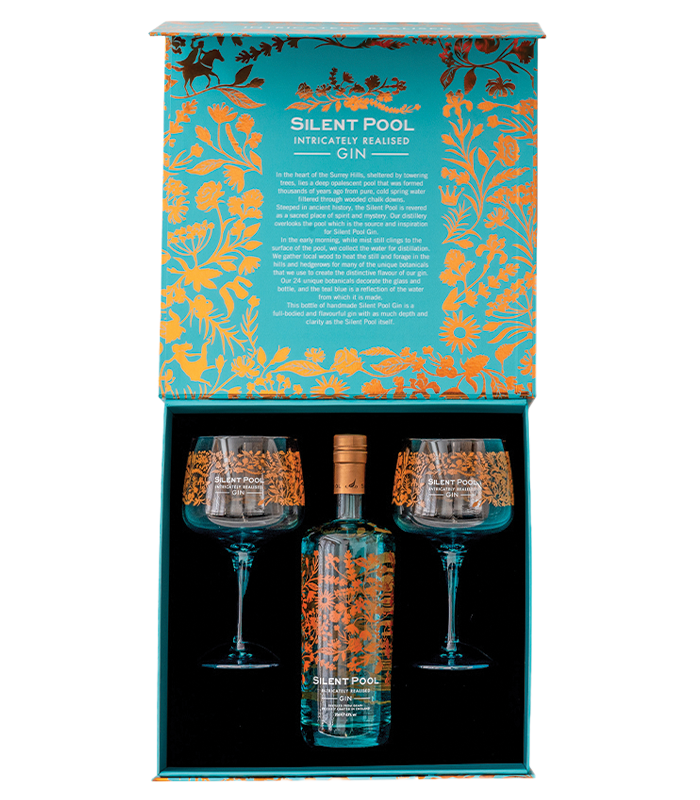 Gin Silent Pool 0.7 l + glasses