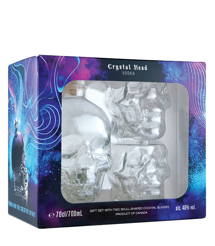 Vodka Crystal Head Original 0.7 l + glasses