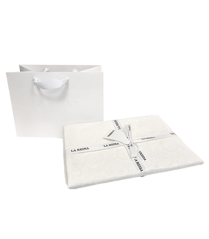 La reina Table Runner 20 x 200, Beige with Patterns