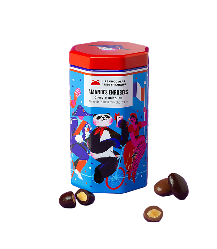 Panda Milk & Dark chocolate covered almonds