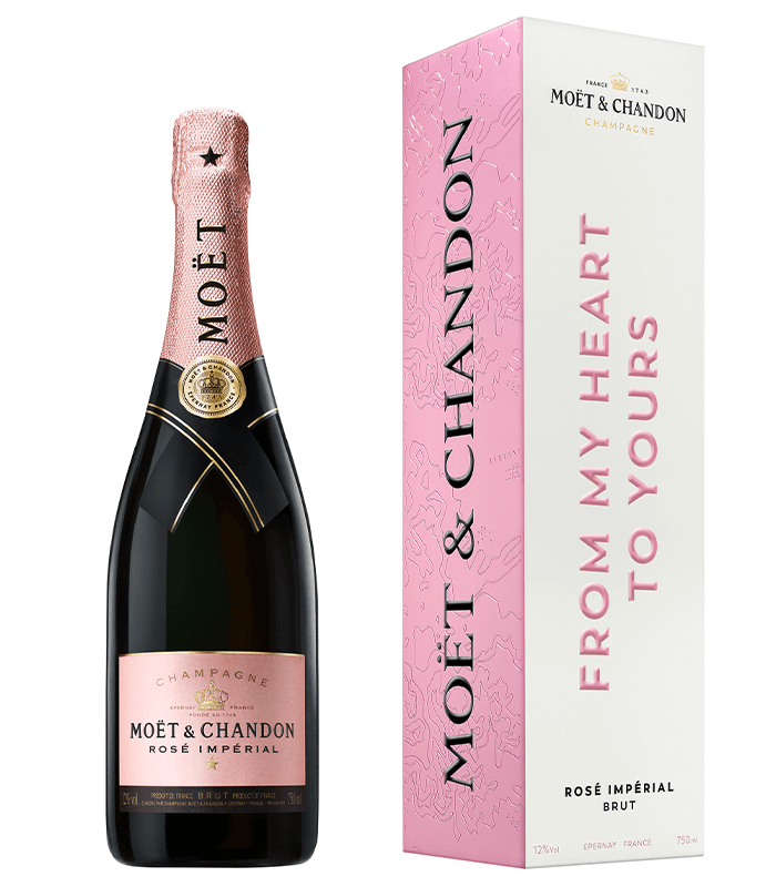 MOËT ROSÉ IMPÉRIAL With Inscription From My Heart To You 0.75L