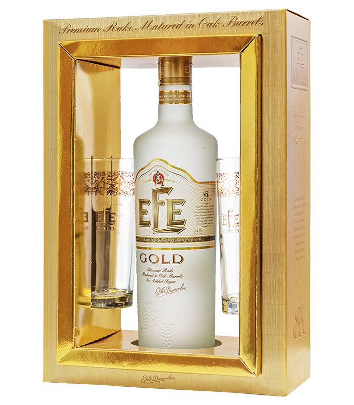 Efe Gold Raki with two glasses 45% 0.7L