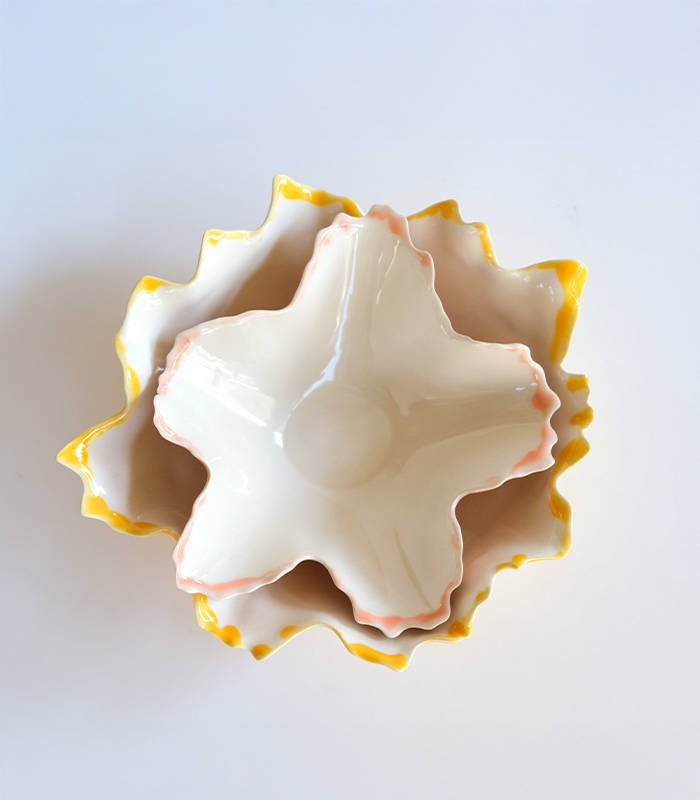 Pottery & Poetry Bowl Blossom Cadmium Yellow