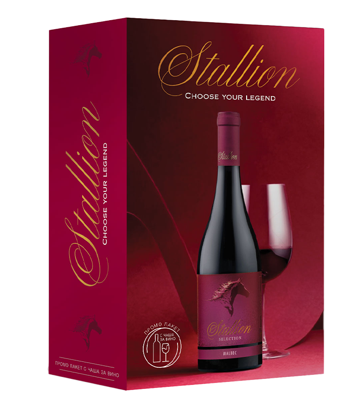 Stallion Malbec Angels Estate + glass