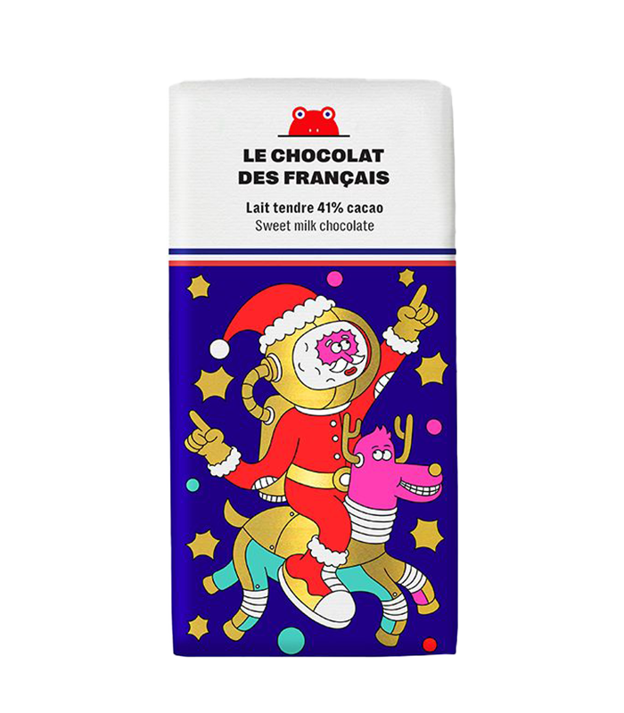 Le chocolat des Français Organic Christmas Milk Chocolate Bar