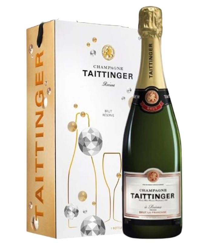 Champagne Tattinger Brut Reserve NV Twin Pack 2 glasses