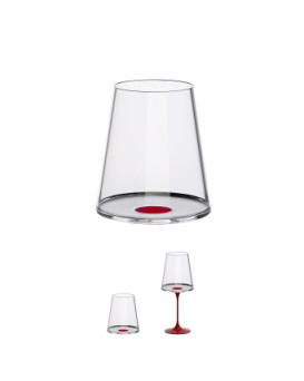 Чаша за червено вино Trebonn Split Glass tumbler Червена 2 бр.
