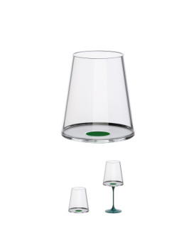 Чаша за червено вино Trebonn Split Glass tumbler Зелена 2 бр.