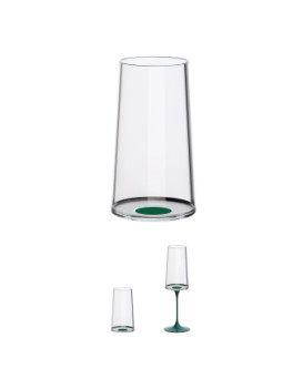Висока чаша Flute Split Glass tumbler зелена 2 бр.