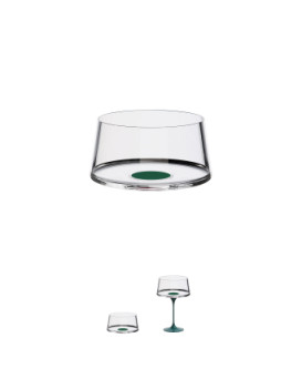 Чаша за шампанско Split Glass Trebonn зелена 2 бр.