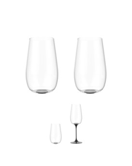 Чаша Split Glass Trebonn Collezione Origini trento черна 2 бр.
