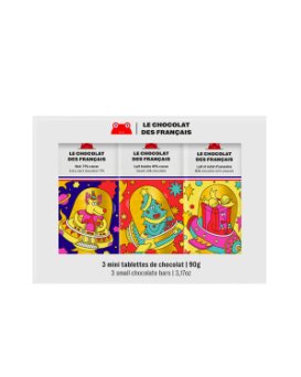 Le chocolat des Français Christmas Box – 3 Mini Organic Chocolates