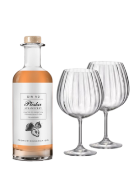 Pliska Gin No.3 + 2 Bohemia GIN Glasses
