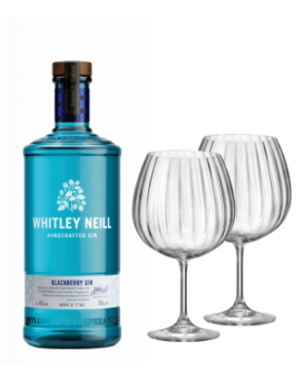 Whitley Neill Blackberry Gin 43% + 2 Bohemia GIN Glasses