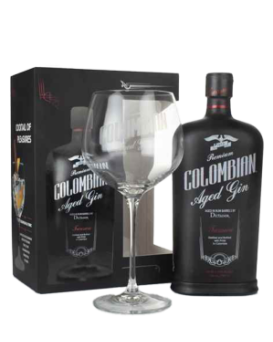 Джин Диктадор Колумбиан Трежър Блек Ейдж 0,7л 43% + чаша