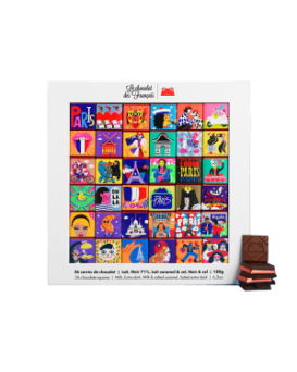 France Box of 36 chocolate squares 4 recipes