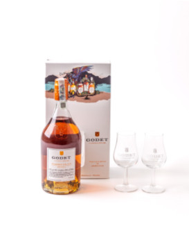 Cognac Godet VOSP 0.7  + glasses