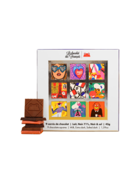 Parisian Box of 9 chocolate squares 3 recipes