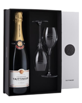 Champagne Tattinger Brut Reserve NV Paradox 2 glasses