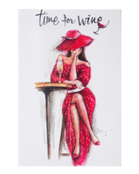 Giftcard Red Lips & Wine Sips