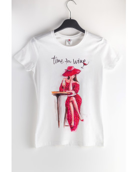 T-shirt Lady with Red Dress