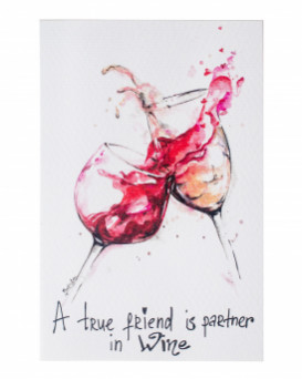Giftcard A True Friend Is Partner In Wine